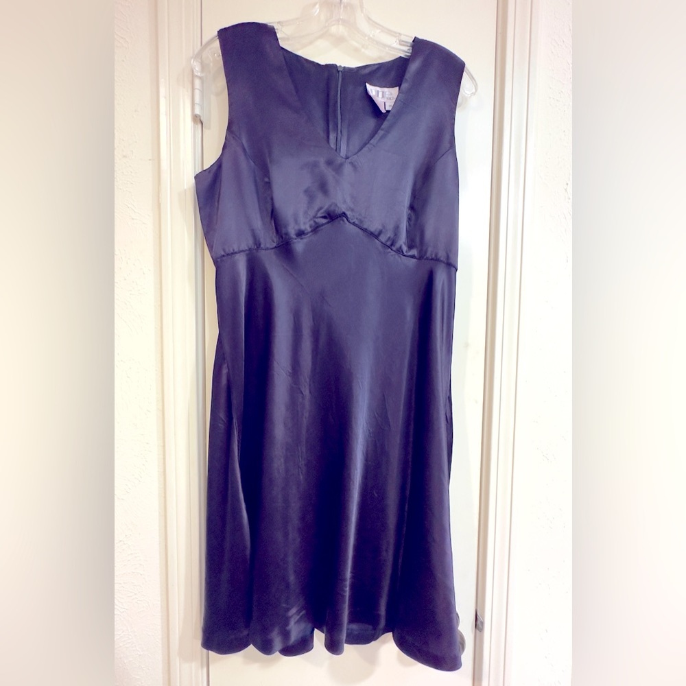 Satin Navy Dress